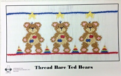 CROSSEYED CRICKET SMOCKING PLATE #269 THREAD BARE TED BEARS