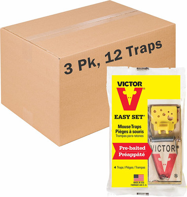 EZ Set Wooden Snap Trap - 12 Pack