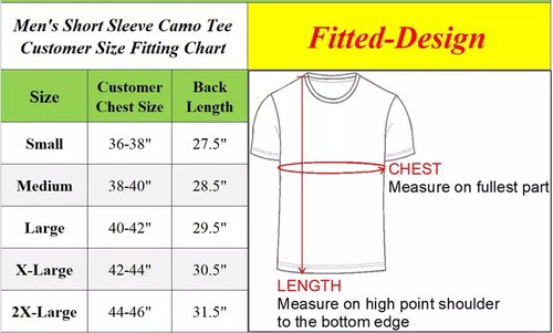 Men's Camouflage Short Sleeve Crew Neck Printed Tee ( S-2XL ) NWT Free Shipping - Picture 2 of 11