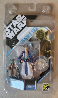 CONCEPT OBI-WAN & YODA-SDCC Exclusive-Star Wars 30th -Hasbro 3.5'' Figure-NISB