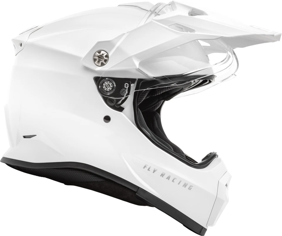 Nuevo Casco de Motocicleta Fly Racing Trekker Blanco Sólido DOT ECE Todas las Tallas Foto 2 de 4