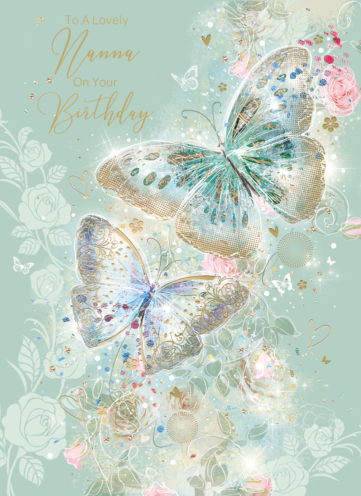 Birthday Card Nanna - Foil Finish Cherry Orchard 125mm x 174mm