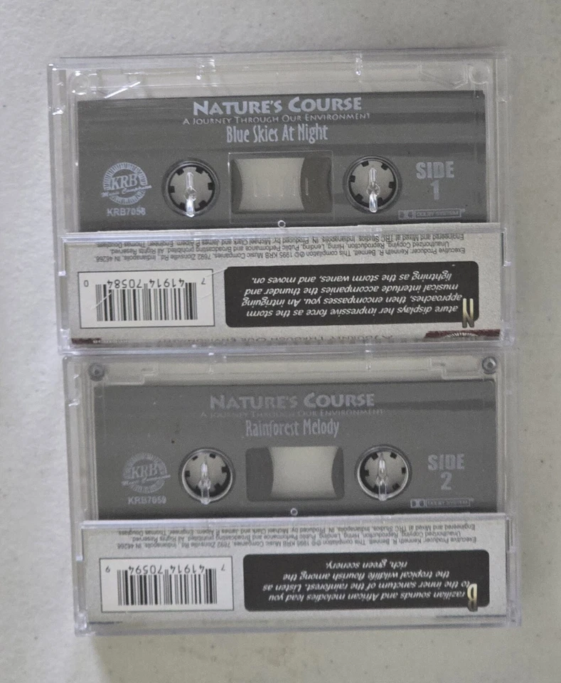Natures Course Cassette Lot 2 Blue Skies At Night & Rainforest Melody ASMR 1995 - Imagem 3 de 3