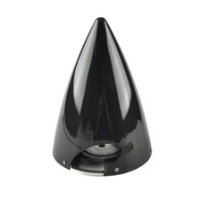 2 Blade 6inch Black RC Plane Carbon Fiber Spinner Screw Fix Impeller Cover Tip
