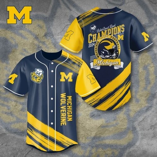 Michigan Wolverines Football Baseball Jersey