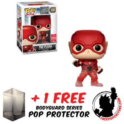 FUNKO POP DC FLASH RUNNING TRANSPARENT #208 SDCC 2018 EXCLUSIVE