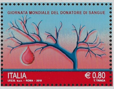 2015 Italy Republic The Civic Sense Blood Gift MNH