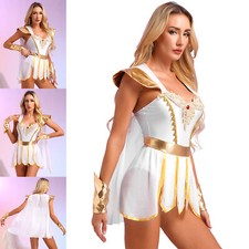 Womens Skirt Masquerade Set Metallic Costume Nightwear Dress Stage Performance