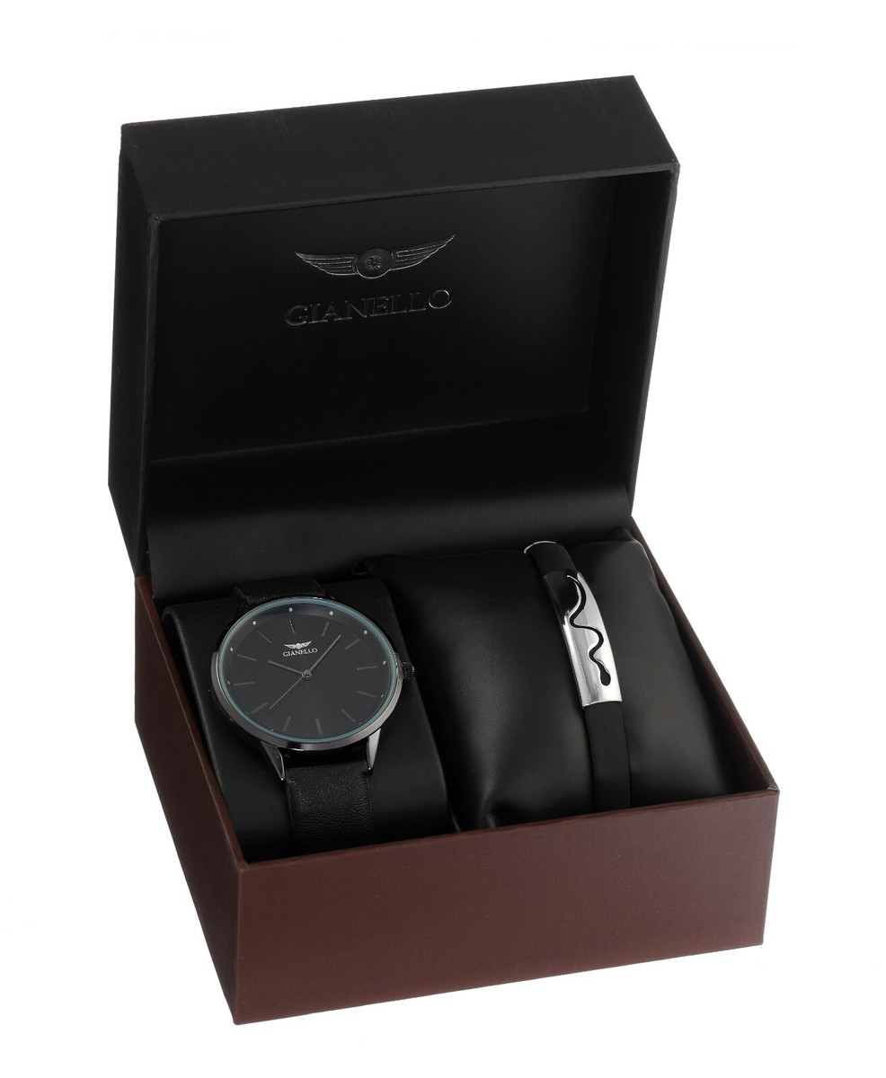 Watch Gianello Uhr Gianello Mens Strap Watch And Bracelet Set