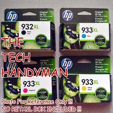 4-PACK HP GENUINE 932XL BLACK 933XL COLOR INK NO RETAIL BOX 2022