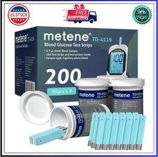 Metene TD-4116 200 Count Test Strips for Diabetes, Use with metene TD-4116 Blood