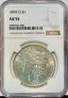 1894 O Morgan Silver Dollar NGC AU 55 FREE SHIPPING