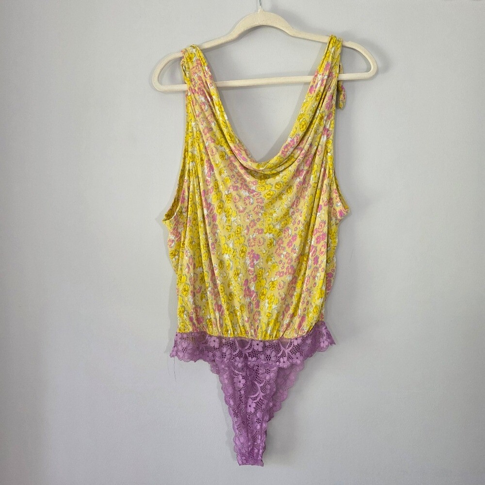 Free People Bare It All Bodysuit In Sunshine Size Medium View 6