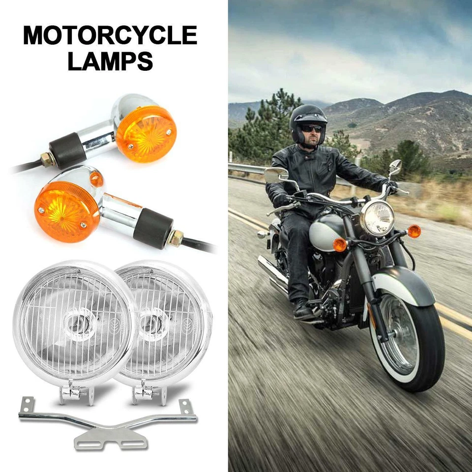 Passing Turn Signal Spot Light Bar For Yamaha V Star 650 950 1100 Custom Classic - Imagem 3 de 4