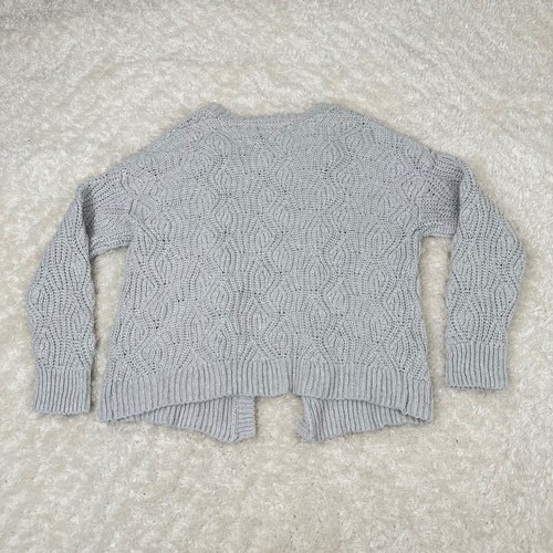Cárdigan Universal Thread Para Mujer S Pequeño Gris Abierto Suéter Tejido Lagenlook Cómodo - Imagen 2 de 10