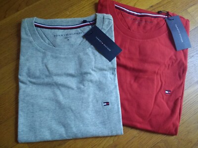 NWT Tommy Hilfiger Men's Signature Flag Crewneck 100% Cotton T-Shirt
