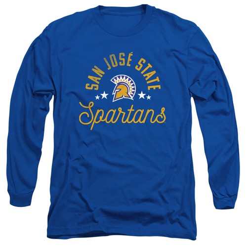 San Jose State Adult Long Sleeve T-Shirt Spartans, Royal Blue, S-3XL