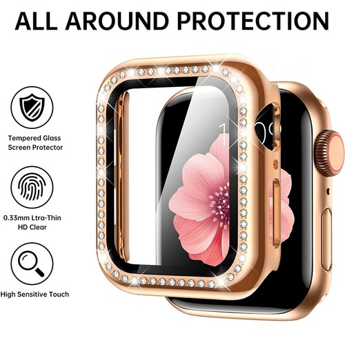 Bling Diamond Band Strap Case For Apple Watch SE Series 9 8 7 6 5 49 45