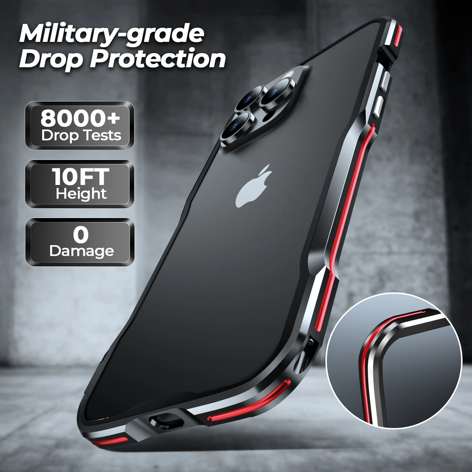 LUPHIE Metal Bumper Case For iPhone Air 16e 17e 17 16 15 14 13 12