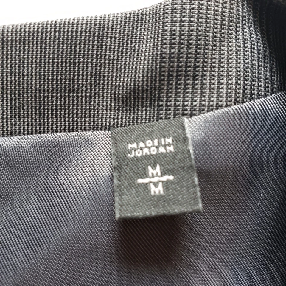 Express Suit Vest Size M Gray Wool Blend 5-Button Waistcoat Adjustable Back VTG - Image 4 of 4