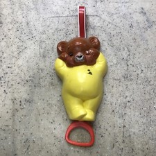 Vintage 1981 Fisher Price Pull String Music Box Teddy Bear - Works Fast Ship 