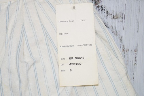 NWT VTG 80s 90s CALVIN KLEIN ITALY HIGH WAISTED MOM SHORTS STRIPED YACHTING SZ 4 - Picture 2 of 12