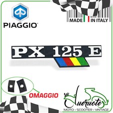 TARGHETTA LATERALE COFANO SCRITTA STEMMA FREGIO VESPA PX 125 ARCOBALENO PX125E