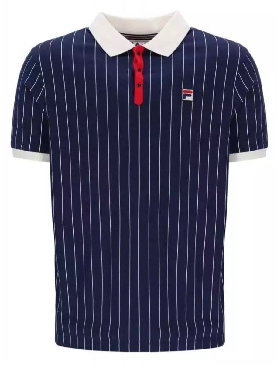 Fila Vintage Bjorn Borg BB1 Polo Tennis Shirt - 100% Cotton - Navy