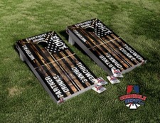 Drinking Game American Flag Cornhole Board Vinyl Wrap Skin Laminated Sticker Set