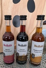 Heilalal Pure Vanilla Extract Trio Variety Flavored Berry, Butterscotch, Cocoa