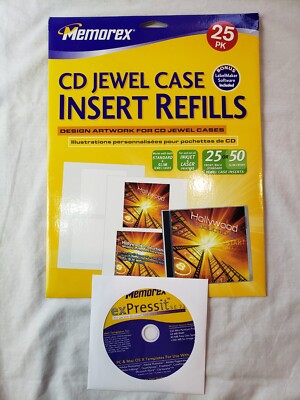 CD, DVD & Disk Labels - Memorex Jewel Case Inserts