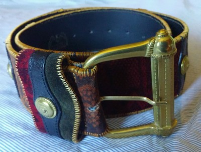 Linea Pelle Patchwork Italy Leather Anthropologie Brass  display picture 3