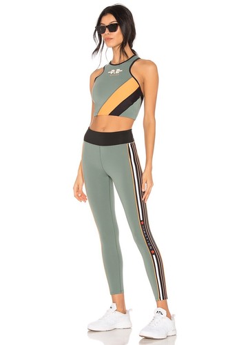 NEW $160 PE Nation Thasos 7/8 Leggings Sz Small S Khaki Mid Revolve - Picture 14 of 15