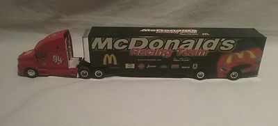 1998 McDonald's racing team transport tractor trailer die cast semi truck