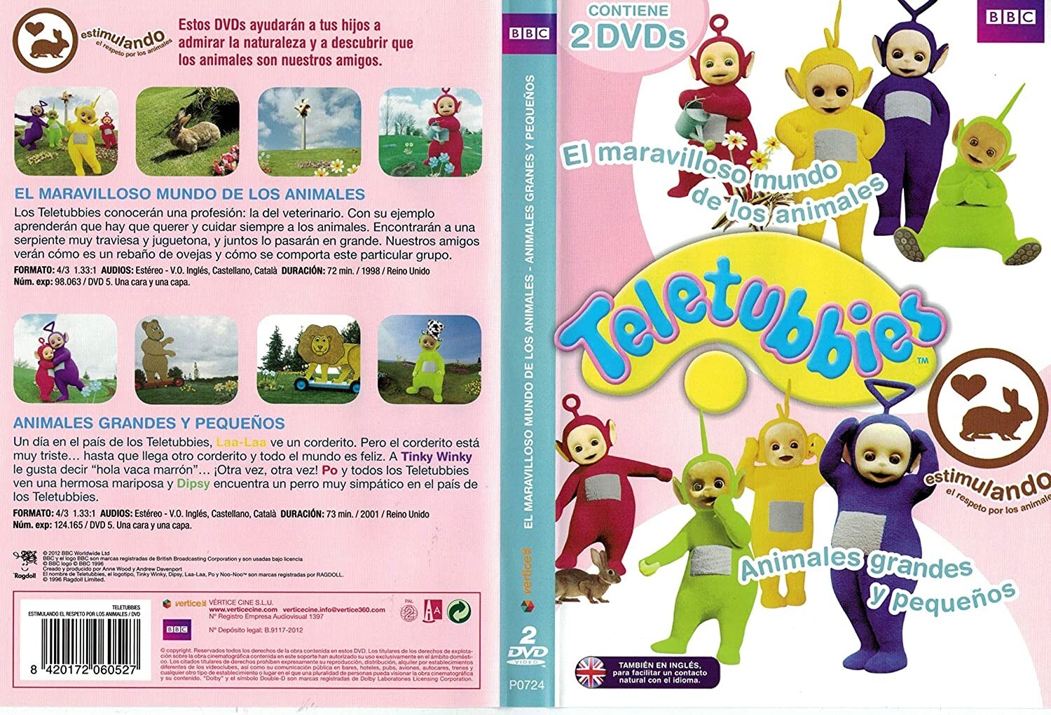 Teletubbies 2 DVDs El maravilloso mundo de los animales  Animales gran