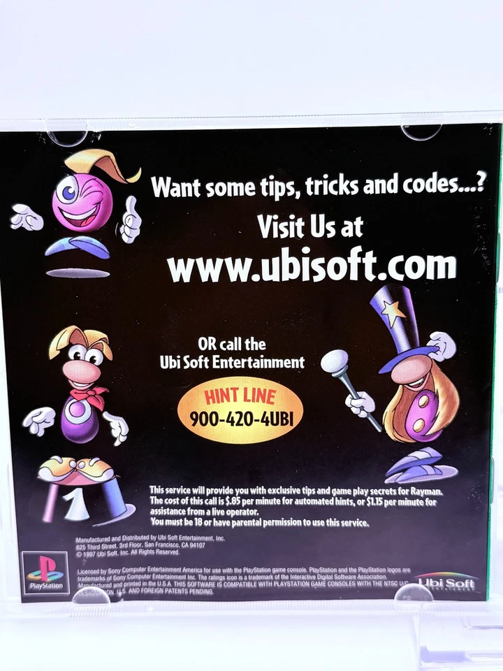 Rayman (Playstation 1, 1995) Complete CIB Tested & Working - Image 4 of 4