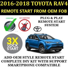 Remote Start Kit for 2016-2018 TOYOTA RAV4 PTS Plug and Play 3X Lock