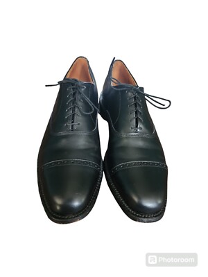 Allen Edmonds Cap Toe Oxford Byron Dress Shoes with Leather Sole 11B Newer Vintage Allen Edmonds Byron Black Cap Toe Shoes 7D - Etsy main image 4