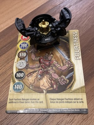 Bakugan Bronze Attack B2 Darkus Gold Black Fortress 650G Read Description