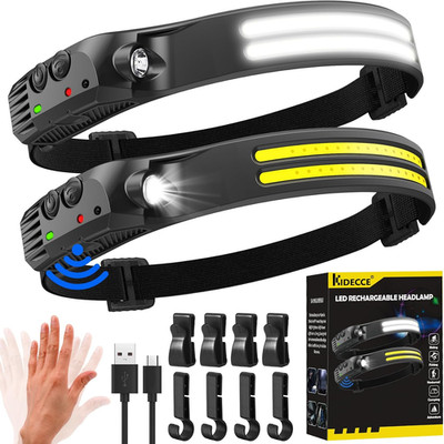 Headlamp Rechargeable,2 Pack 230° Wide Beam Head Lamp,2000 Lumen Super Bright LE