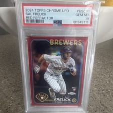 2024 Topps Chrome Update Baseball Sal Frelick Red Refractor /5 Rookie PSA 10
