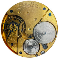 Antique 16s 1899 Waltham 7J Mechanical Openface Pocketwatch Movement No. 20 USA