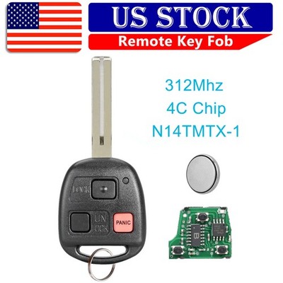 For 1999 2000 2001 2002 2003 Lexus RX300 Keyless Entry Remote Key Fob 4C Chip