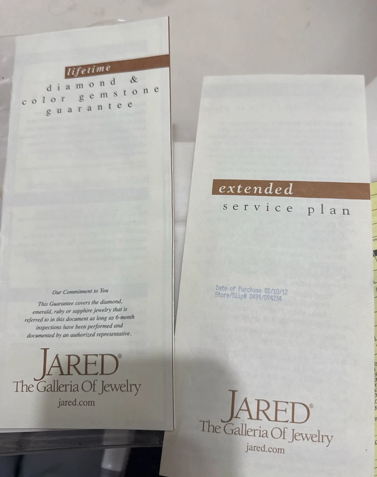  Emerald Cut Diamond Stud Earrings G-H SI1/VS2 14K Gold Jared Papers - Image 4 of 4