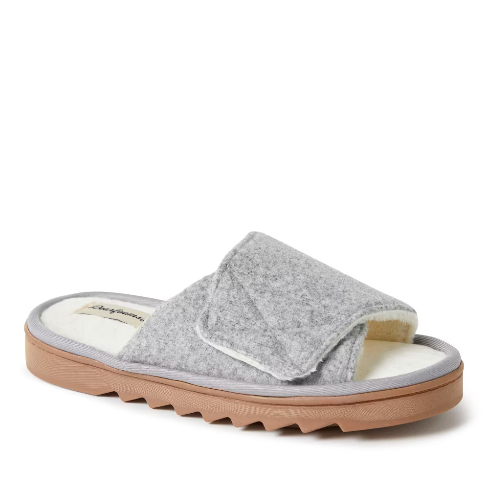 Dearfoams Womens Norma Wool Adjustable Slide House Shoe Slippers - 5690₽