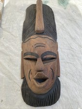 Vintage Tribal African Mask Hand Carved African Collectables Souvenirs Wooden