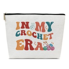 Crochet Gift Makeup Bag, Gifts for Knitters, Lovers, Crocheters, Women Stuff,...