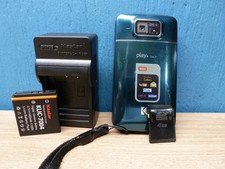 Kodak PLAYTOUCH Camera/Camcorder Zi10 Blue w/4gb SD Card/Battery/Charger WORKS 