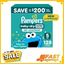 Pampers Baby Dry Diapers Size 5, 128 Count Select for More Options 
