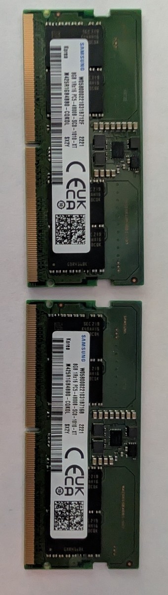 16GB Kit (2x8GB) PC5-4800B DDR5 SODIMM - Samsung | eBay